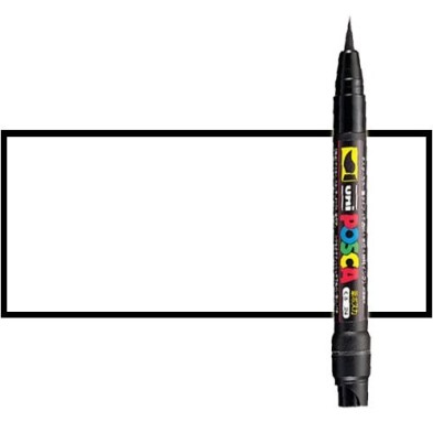 Fine art shop - White (N. 1) Posca marker PCF35, brush tip | totenart.com