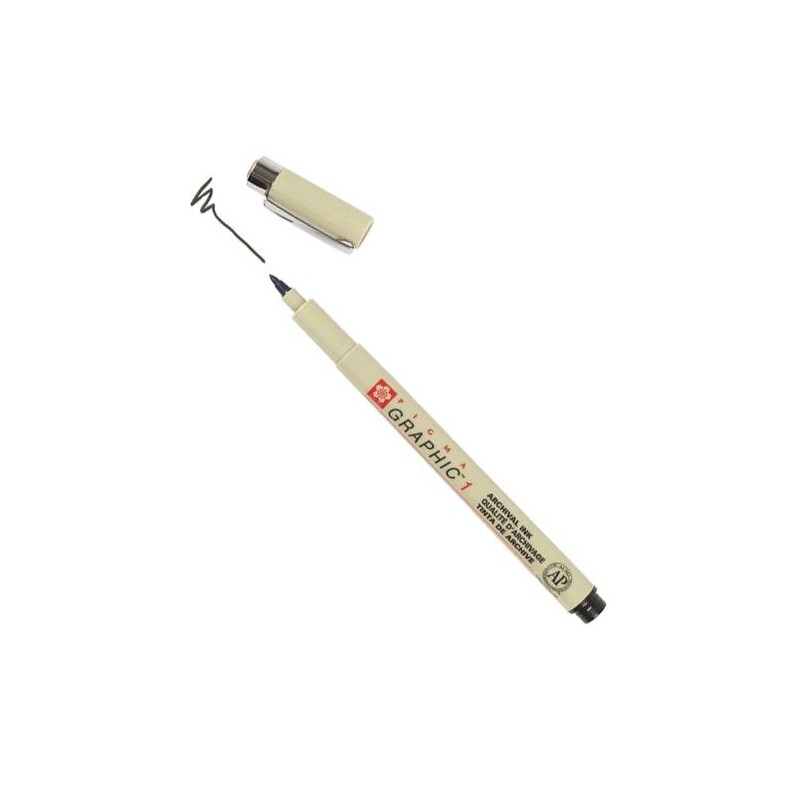 Fine art shop - Marker Pigma Graphic Sakura 1, 1.0mm. Black N. 49 | totenart.com