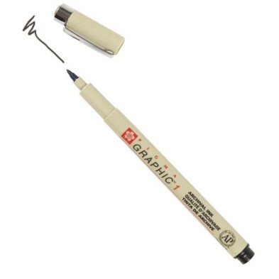 Fine art shop - Marker Pigma Graphic Sakura 1, 1.0mm. Black N. 49 | totenart.com