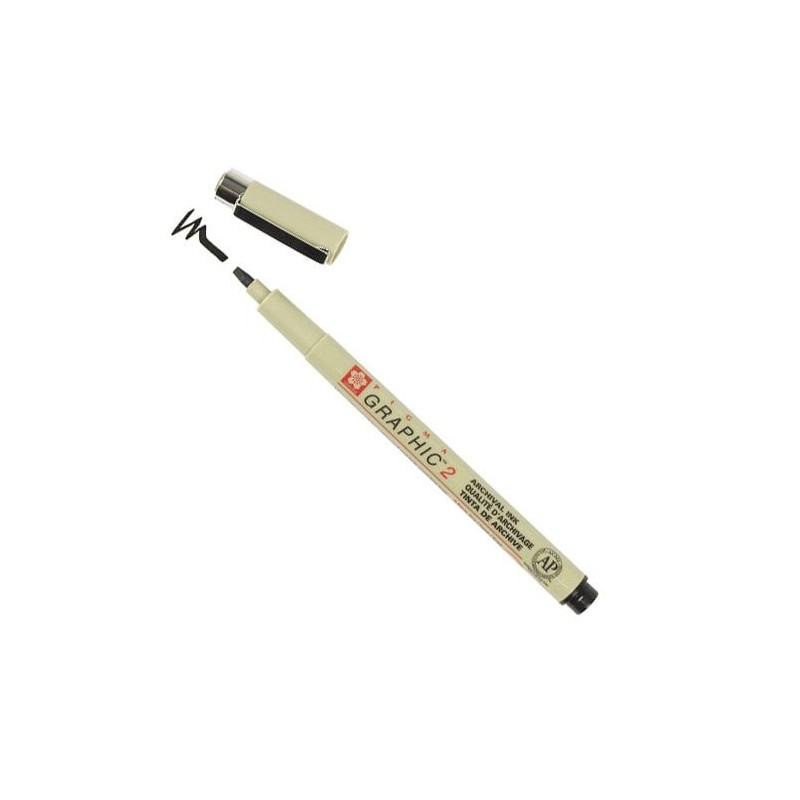 Fine art shop - Marker Pigma Graphic Sakura 2, 2.0mm. Black N. 49 | totenart.com