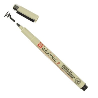 Fine art shop - Marker Pigma Graphic Sakura 2, 2.0mm. Black N. 49 | totenart.com