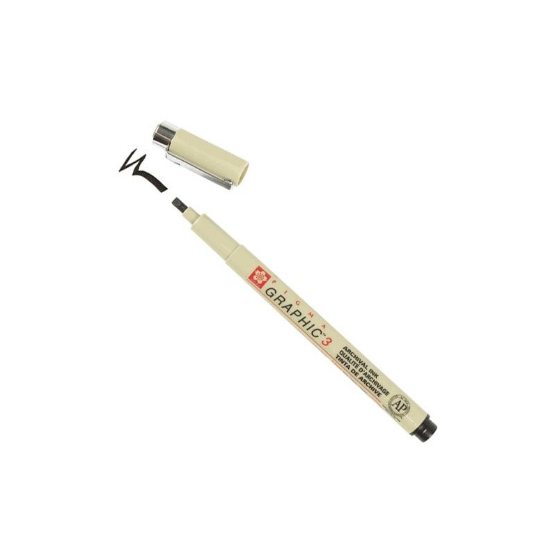 Fine art shop - Marker Pigma Graphic Sakura 3, 3.0mm. Black N. 49 | totenart.com