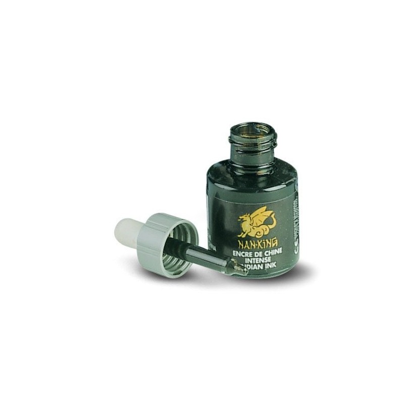 Chinese Ink Black, Lefranc, bottle 30 ml.