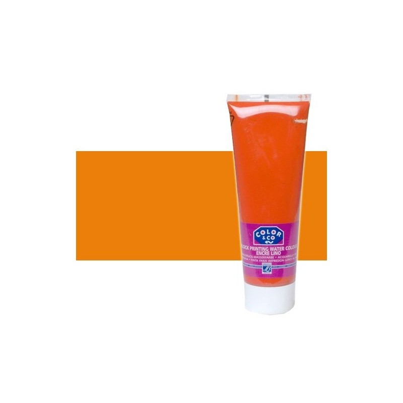 \nFine art shop - Linocut printing ink Orange, tube 250 ml | totenart.com