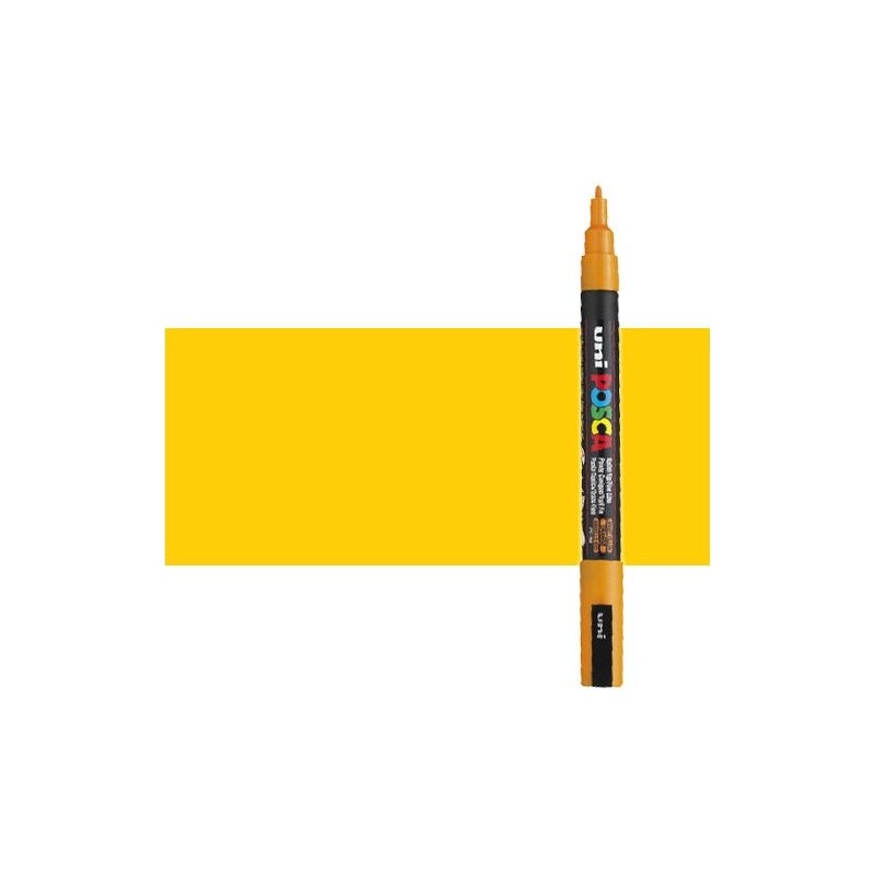 Fine art shop - Bright Yellow (N. 3) Posca marker PC3M, round tip (0.9-1.3 mm.) | totenart.com
