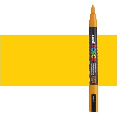 Fine art shop - Bright Yellow (N. 3) Posca marker PC3M, round tip (0.9-1.3 mm.) | totenart.com