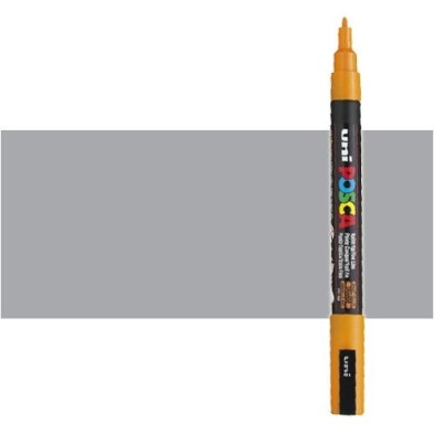 Fine art shop - Silver (N. 26) Posca marker PC3M, round tip (0.9-1.3 mm.) | totenart.com