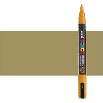 Fine art shop - Gold (N. 25) Posca marker PC3M, round tip (0.9-1.3 mm.) | totenart.com