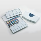 Fine art shop - Box 24 watercolors Cotman 1/2 godet and brush Winsor & Newton | totenart.com