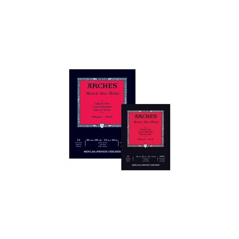  Fine art shop - Block Arches Oil 300 gr, 31x41 cm, Cold Pressed, pad 12 s. | totenart.com