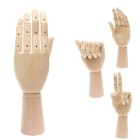 Right hand 18 cm, natural wood
