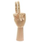 Right hand 25 cm, natural wood