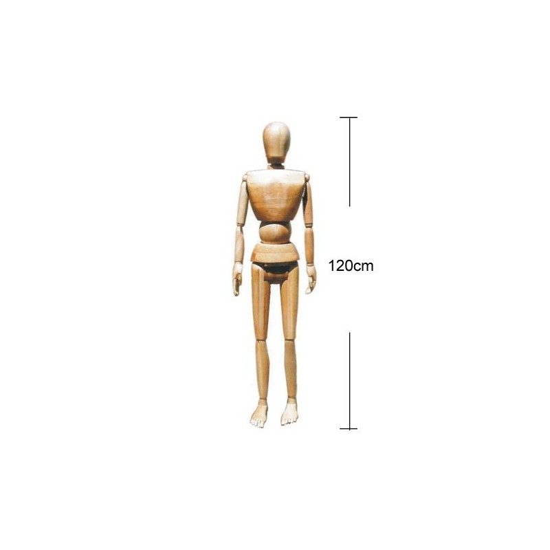 Fine art shop - Articulated Mannequin 120 cm, Natural wood | totenart.com\n