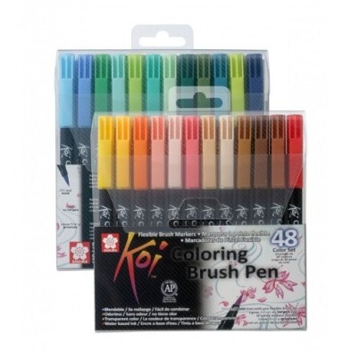 Fine art shop - Set 48 Koi Sakura markers water-brush tipped  | totenart.com