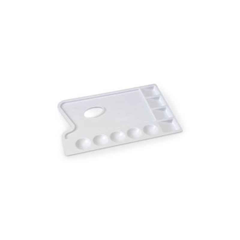  Fine art shop - Rectangular Plastic Palette Talens with 9 holes, 24x16 cm. | totenart.com