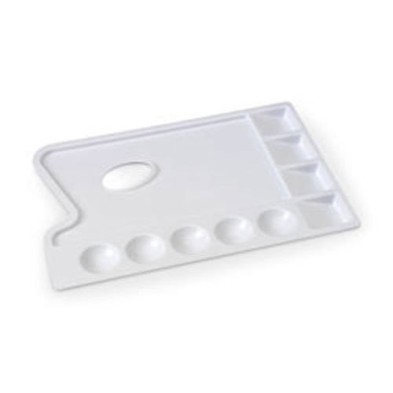  Fine art shop - Rectangular Plastic Palette Talens with 9 holes, 24x16 cm. | totenart.com