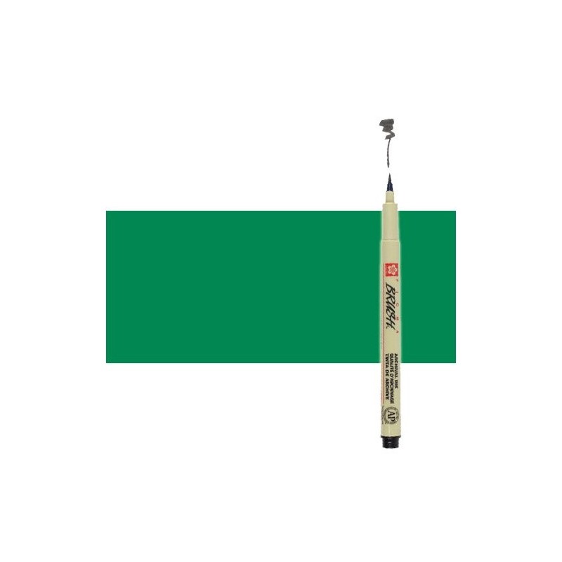 Fine art shop - Green marker Pigma Brush Sakura | totenart.com