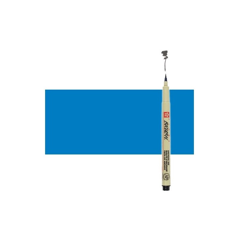 Fine art shop - Blue marker Pigma Brush Sakura | totenart.com