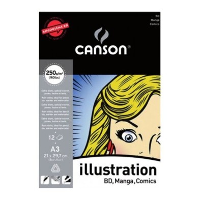  Fine art shop - Enc Bloc A3, 12H Canson Illustration Smooth 250g | totenart.com