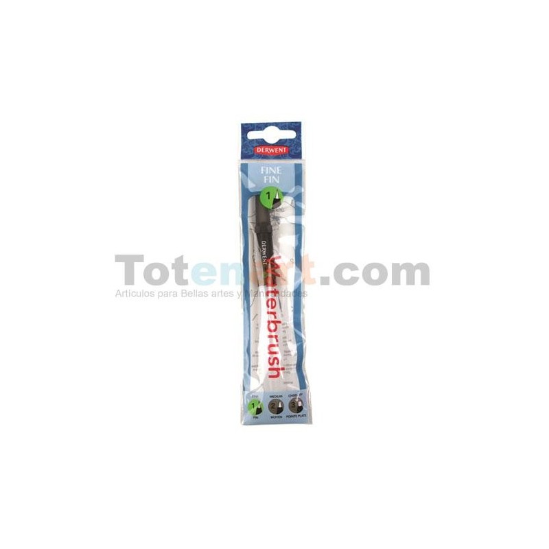  Fine art shop - Derwent refillable brush with container, n-1 fine point | totenart.com