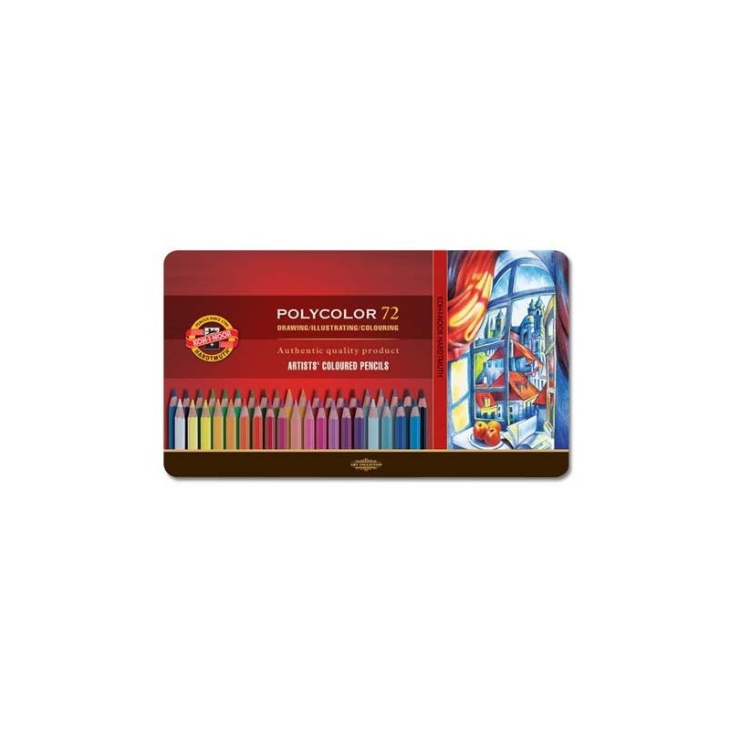  Fine art shop - Coloured pencils Metal box Polycolor 72 p. | totenart.com