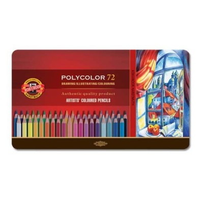  Fine art shop - Coloured pencils Metal box Polycolor 72 p. | totenart.com