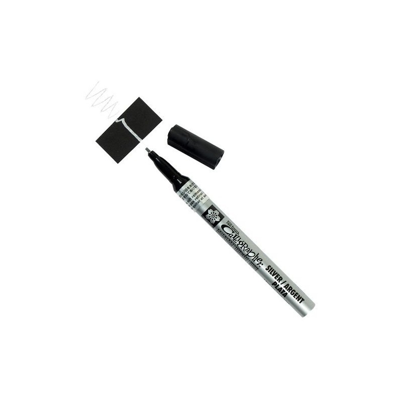 Fine art shop - Silver marker Pen-touch Calligrapher fine 1.8 mm. Sakura | totenart.com