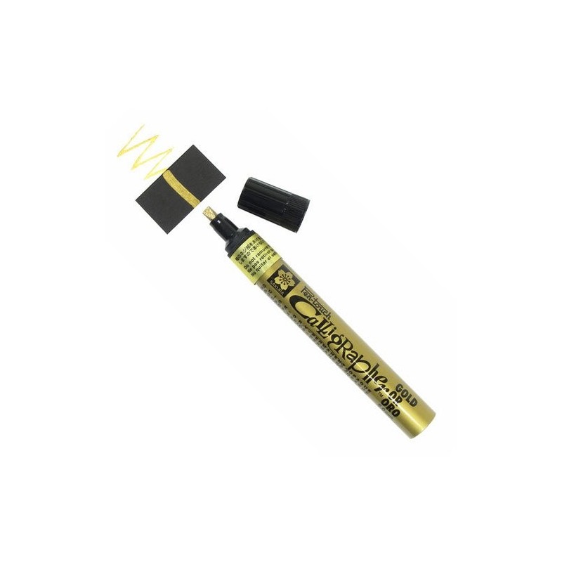 Fine art shop - Gold marker Pen-touch Calligrapher medium 5.0 mm. Sakura | totenart.com