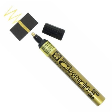 Fine art shop - Gold marker Pen-touch Calligrapher medium 5.0 mm. Sakura | totenart.com