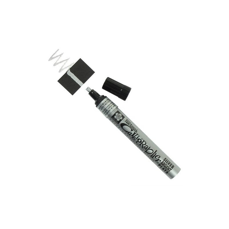 Fine art shop - Silver marker Pen-touch Calligrapher medium 5.0 mm. Sakura | totenart.com