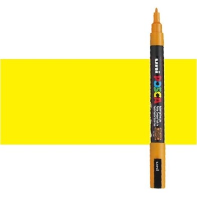 Fine art shop - Yellow (N. 2) Posca marker PC3M, round tip (0.9-1.3 mm.) | totenart.com