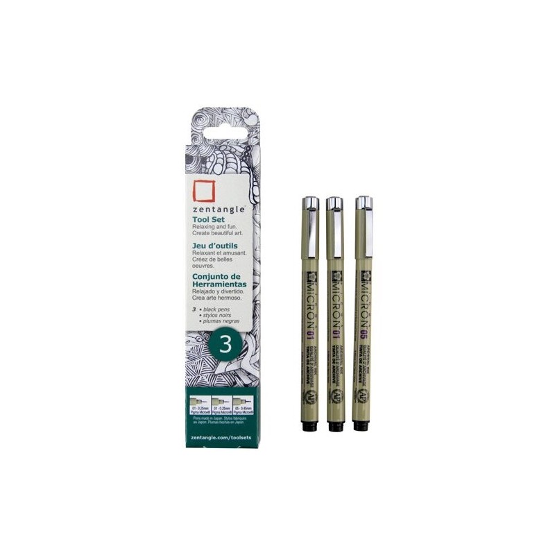 Fine art shop - Zentangle Set 3 uds. | totenart.com