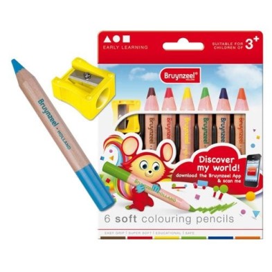 Fine art shop - Set 6 Coloured pencils Bruynzeel | totenart.com