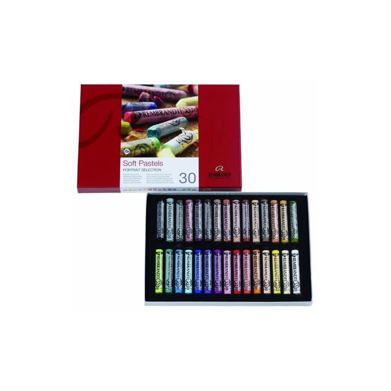  Fine art shop - Rembrandt Pastel Box, 30 units, portrait selection | totenart.com