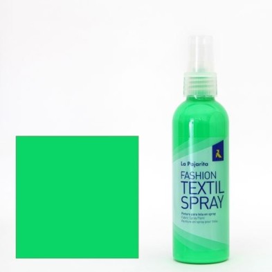 Fine art shop - Textile paint Fluo Green 16  SPRAY (100 ml.), La Pajarita | totenart.com