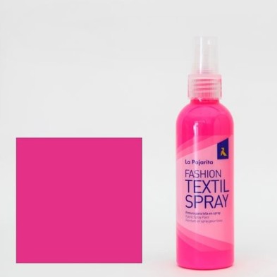 Fine art shop - Textile paint Fluo Pink 15  SPRAY (100 ml.), La Pajarita | totenart.com
