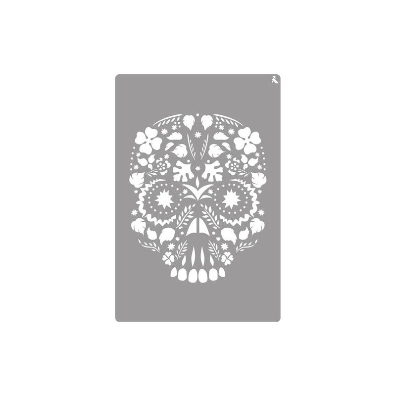 Fine art shop - Stencil Skull 15, 20x30cm. La Pajarita | totenart.com