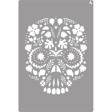 Fine art shop - Stencil Skull 15, 20x30cm. La Pajarita | totenart.com