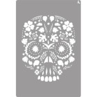 Fine art shop - Stencil Skull 15, 20x30cm. La Pajarita | totenart.com