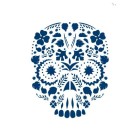 Fine art shop - Stencil Skull 15, 20x30cm. La Pajarita | totenart.com