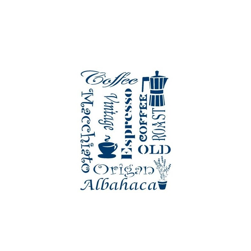 Fine art shop - Stencil Kitchen 12, 20x30cm. La Pajarita | totenart.com