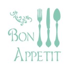 Fine art shop - Stencil Bon Apetit 07, 20x20cm., La Pajarita | totenart.com