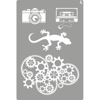 Fine art shop - Stencil Indie 10, 20x30cm. La Pajarita | totenart.com