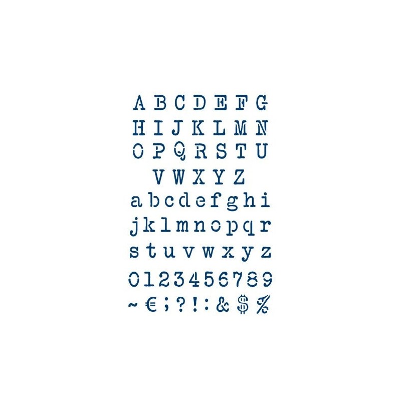 Fine art shop - Stencil Typewriter 11, 20x30cm. La Pajarita | totenart.com