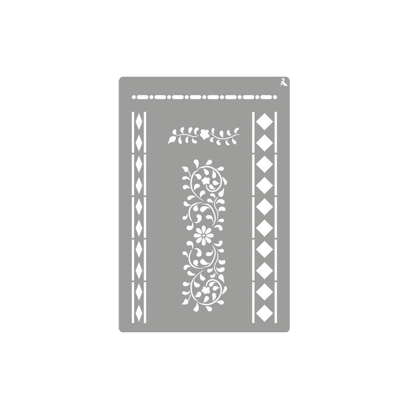 Fine art shop - Stencil Deco 08, 20x30cm. La Pajarita | totenart.com