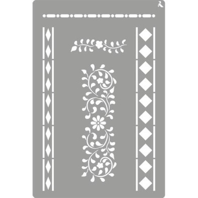 Fine art shop - Stencil Deco 08, 20x30cm. La Pajarita | totenart.com