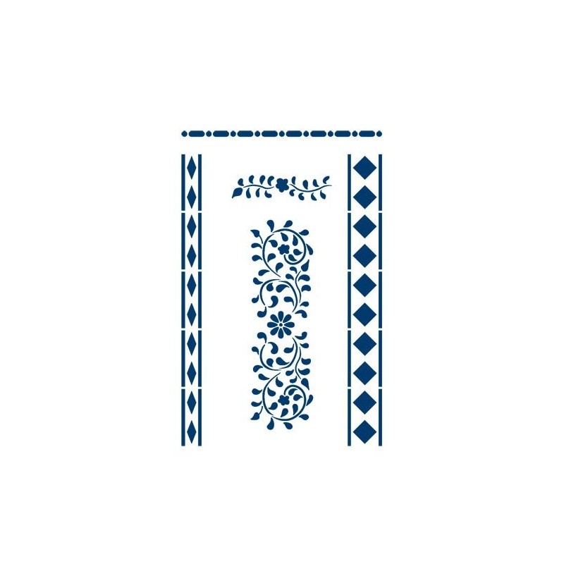 Fine art shop - Stencil Deco 08, 20x30cm. La Pajarita | totenart.com