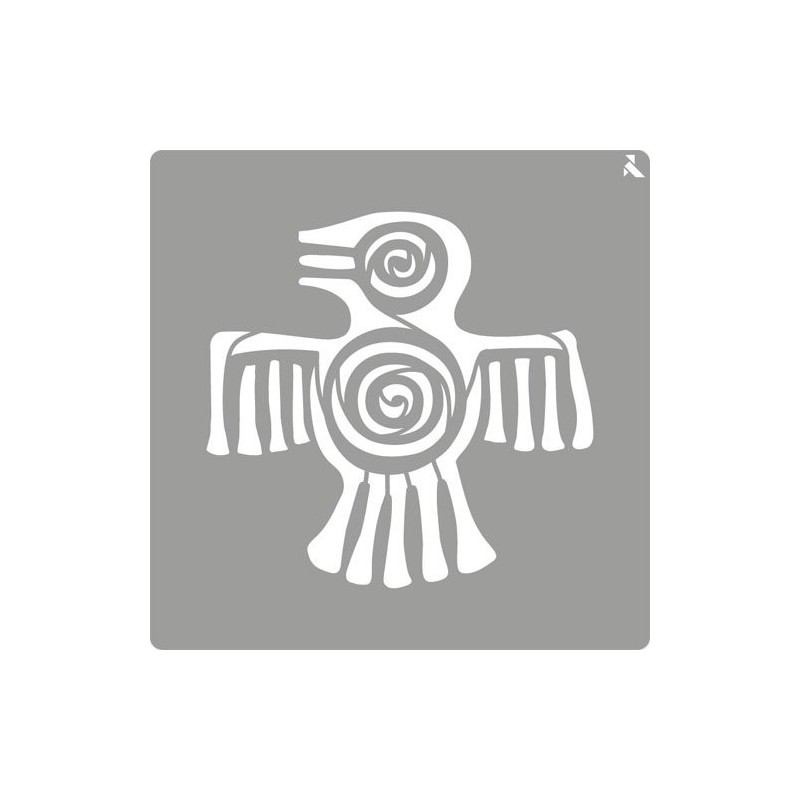 Fine art shop - Stencil Maya 02, 20x20cm., La Pajarita | totenart.com