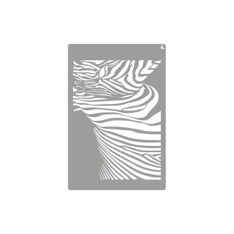 Fine art shop - Stencil Zebra 09, 20x30cm. La Pajarita | totenart.com