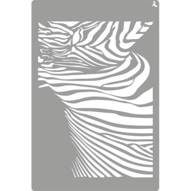 Fine art shop - Stencil Zebra 09, 20x30cm. La Pajarita | totenart.com